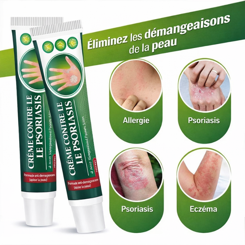 Traitement qui élimine définitivement l'eczéma, le psoriasis et les démangeaisons