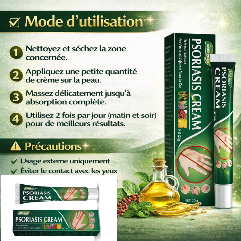 Traitement qui élimine définitivement l'eczéma, le psoriasis et les démangeaisons